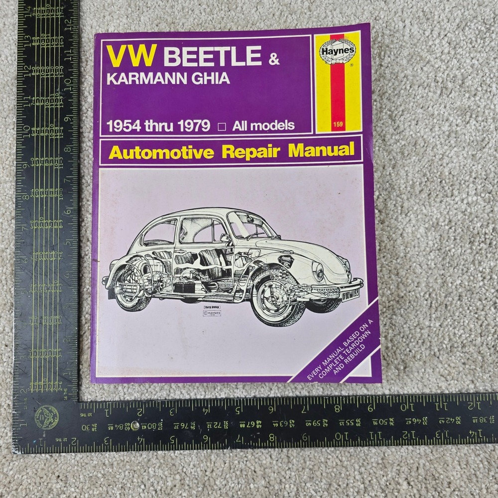 Haynes VW Beetle & Karmann Ghia Repair Manual 1954-1979 Purple 159